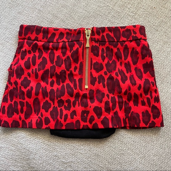 {Kate Spade} Little Girl Red Cheetah Print Skort - Picture 2 of 3